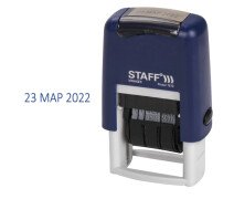 Датер-мини STAFF, месяц буквами, оттиск 22х4 мм, "Printer 7810"