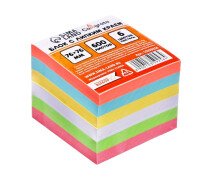 Блок для записи 76*76 мм 600л, 6 цветов