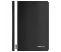 Папка-скор с прозр верхом BRAUBERG, А4, 130/180 мкм, черный