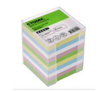 Блок для записи 9*9*9 см СТАММ "Имидж", пластиковый бокс, цветной