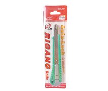 Нож канцелярский 9мм RG-331, в блистере пластиковый корпус