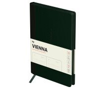 Ежедневник недатированный А5, 136л., мягкий переплет, кожзам, BG "Vienna. Dark green", темно-зелены