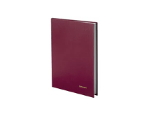 Книга учета 96л А4 клетка, твердая, бумвинил, блок офсет, 200х290 мм, BRAUBERG, бордовая