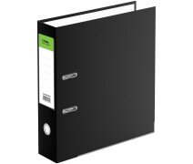 Папка-регистратор 70 мм СТАММ "Офис", бумвинил, черная