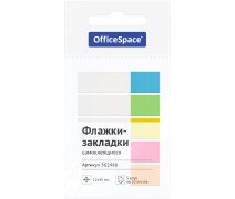 Закладки с липким слоем  OfficeSpace, 12*45мм, 20л.*5 неоновых цвета, европодвес