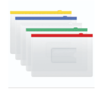 Папка-конверт на zip-молнии СТАММ А5, ПВХ, 120мкм, прозрачная, цветная молния, карман, ассорти