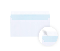 Конверт Е65, 110*220 мм, стрип, бумага 90г/м2, без внутренней запечатки