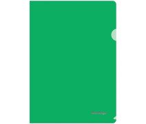 Уголок пластиковый А4 180 мкм, Berlingo, зеленый прозрачный