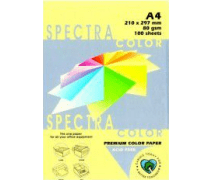 Бумага цветная А4 Spektra 160 желтый 160 гр 250 л
