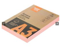 Бумага цветная Выбор есть (А3,160г, розовая пастель) 250л/уп