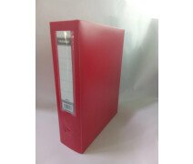 Папка архивный короб 80мм X8CM пластик на кнопке Tranbo красный