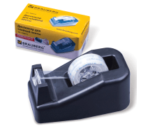 Диспенсер 19 мм х 33 м Brauberg для скотча черный утяжеленный