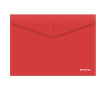 Папка-конверт на кнопке 200мкм А4 Berlingo "City Style", непрозрачная, красная